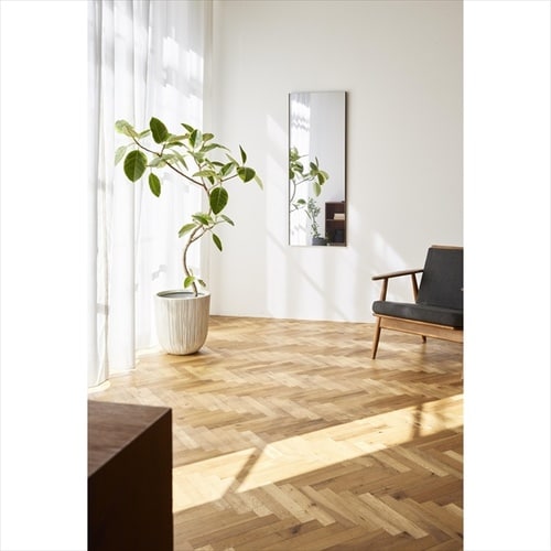 吊式姿見 ゴム脚無 細 オーク