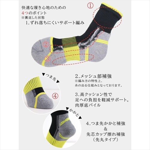 アシトモ 5本指ショート2足組ダーク 715328