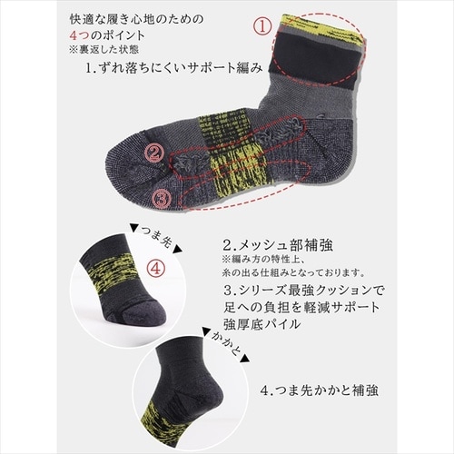 アシトモ 5本指クルー2足組 ダーク 715338