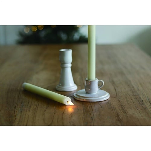 LEDキャンドル 磁器スタンドセットL