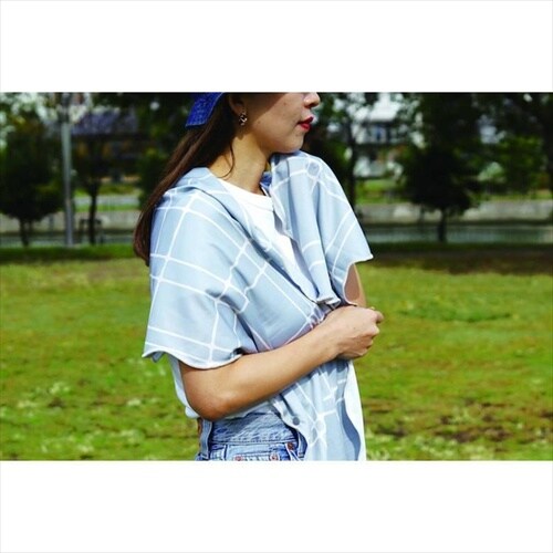 EB スリーブクールタオル チェック GY