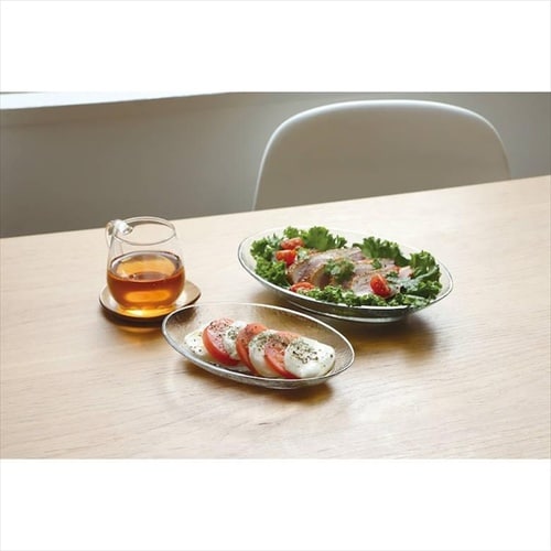 シナリー ガラスオーバルプレートS