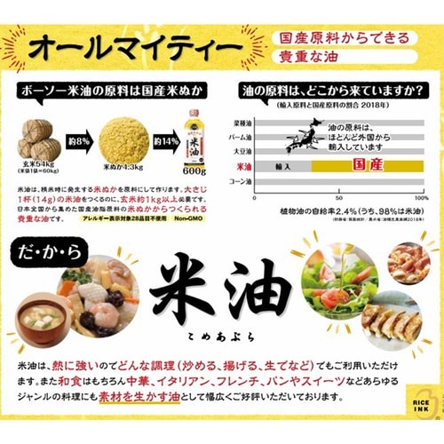 ボーソー油脂 米油