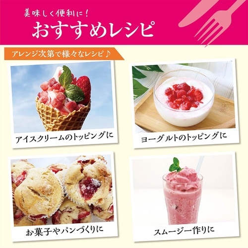 【冷凍】ニチノウ国産クラッシュいちご100g×4