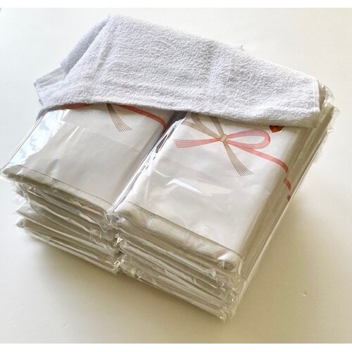 日本製の粗品タオル 120個入