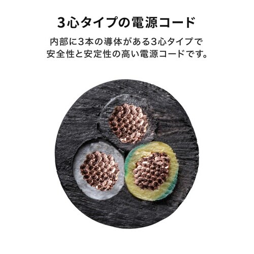 抜け防止ロック式電源コード ロックプラス 2m