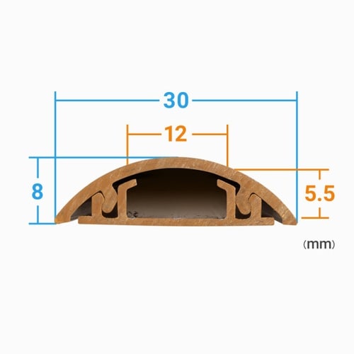 床用ケーブルモール(幅30mm、長さ1m)