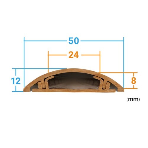 床用ケーブルモール(幅50mm・長さ1m)