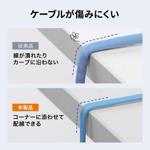 CAT7フラットLANケーブル(2m・ブルー)