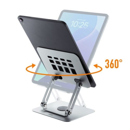 タブレットスタンド(回転式・アルミ製)