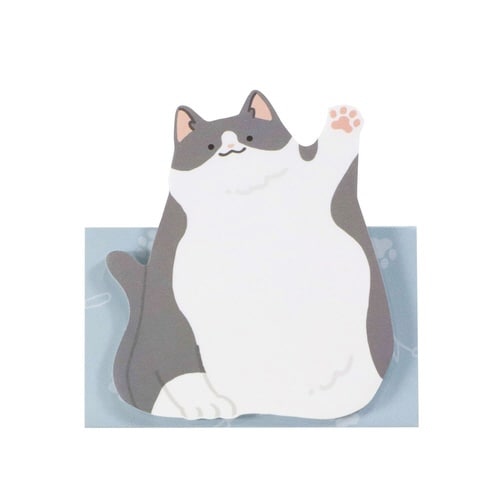 はーい!付箋(ハチワレネコ)×5