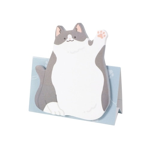 はーい!付箋(ハチワレネコ)×5