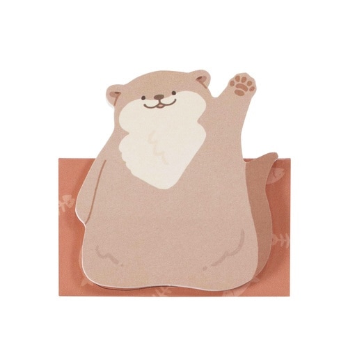 はーい!付箋(カワウソ)×5