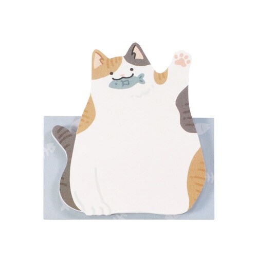 はーい!付箋(ミケネコ)×5