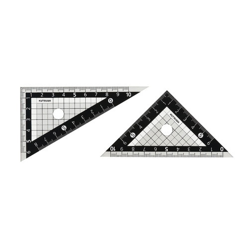 ブラック三角定規(10cm)×10