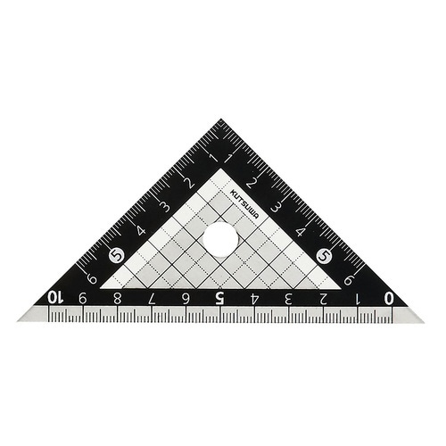 ブラック三角定規(10cm)×10