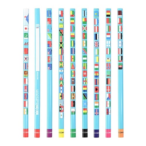 国旗大百科えんぴつ(2B)×5