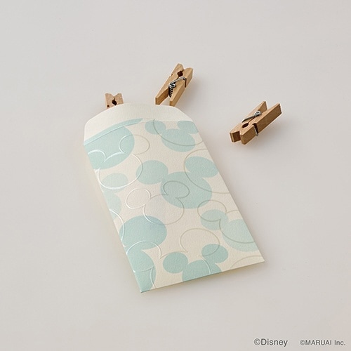 デザイン祝儀 ぽち袋 ミッキー 浅葱×10