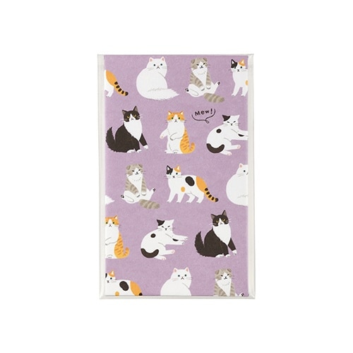 どうぶつ ぽち袋 ネコパープル×10