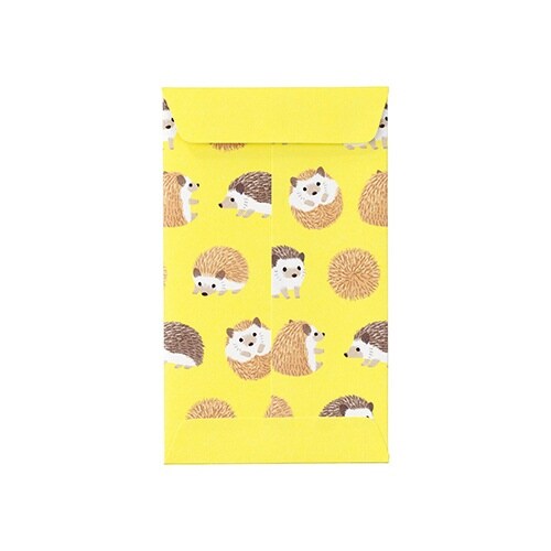 どうぶつ ぽち袋 ハリネズミイエロー×10