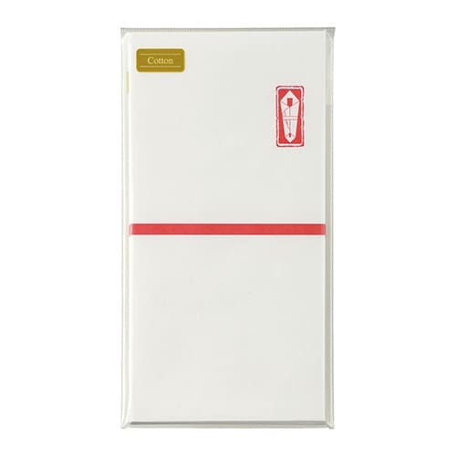 コットン祝万円袋赤のし×10