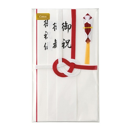 コットン祝金封赤白7本結切短冊3枚入×10