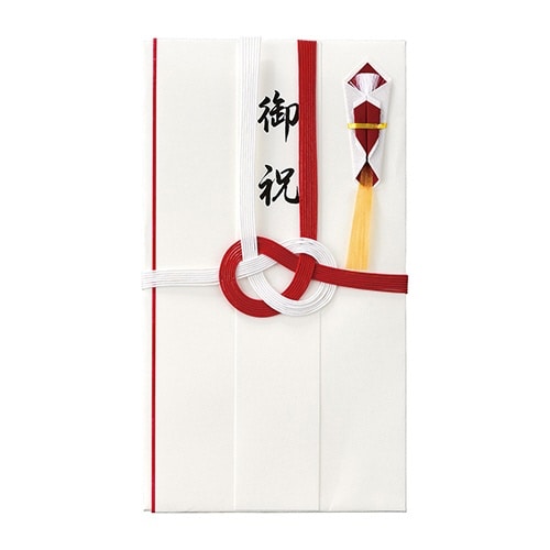 コットン祝金封赤白7本結切短冊3枚入×10