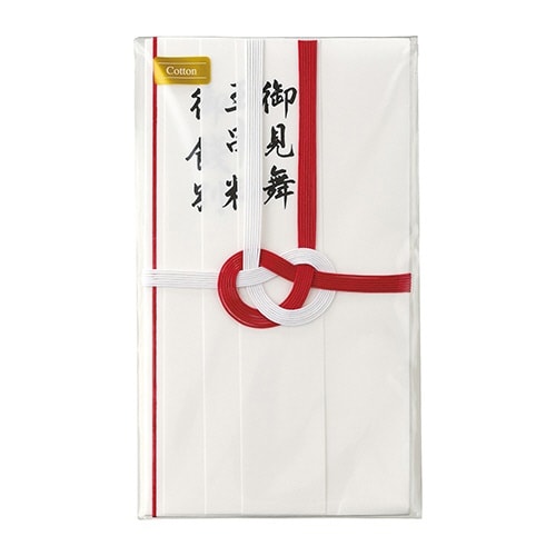 コットン祝金封赤白7本結切のし無×10