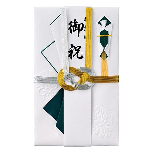 金銀10本結切 御結婚御祝短冊入 青×10
