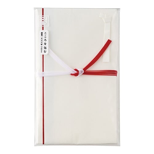 こち金封 奉書 紅白5本結切 寿×3