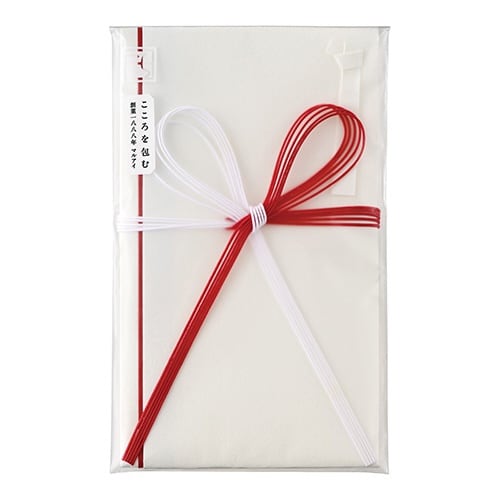 こち金封 奉書 紅白5本花結 祝×3