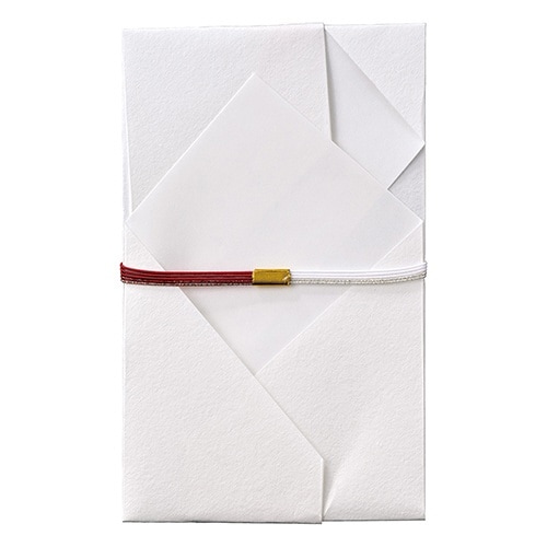 和しぐさ エンボス金封 大判赤白花結×5