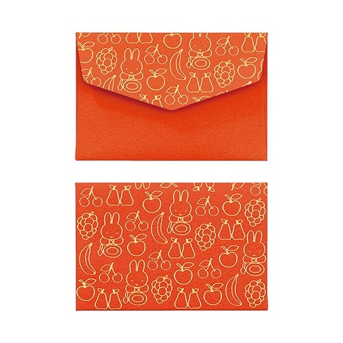 ミッフィーミニメッセージ くだもの×5