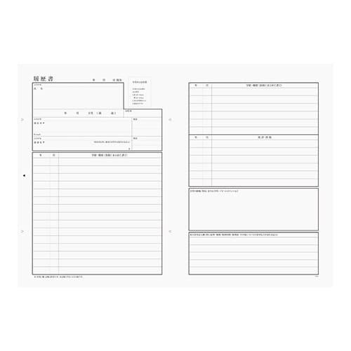 履歴書用紙 A4N×10