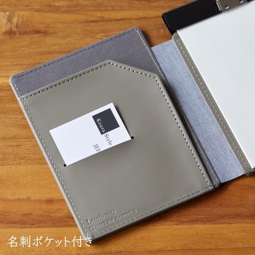 レザフェスU スライドメモパッド グレー A7×2