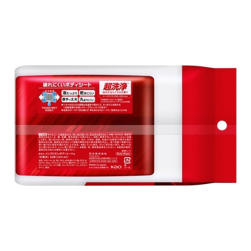 メンズビオレボディシート 超洗浄タイプ26枚×5