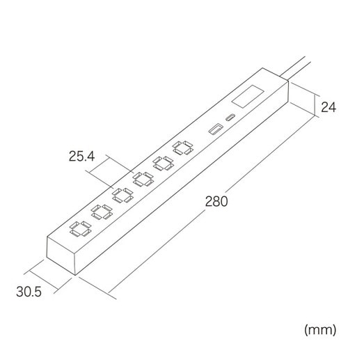 スリムタップ(AC6個口・A1+C1・PD33W)