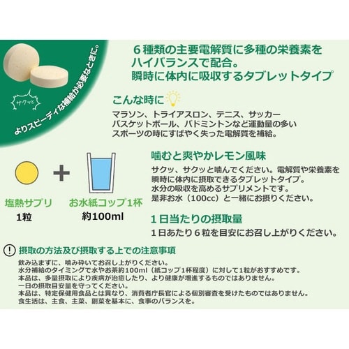 塩熱サプリ業務用 レモン味 個包装 約120粒×3