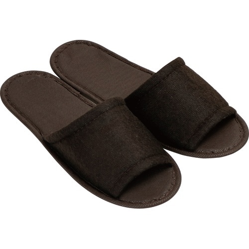 ベーシックスリッパ 袋入 茶 ツートン×350