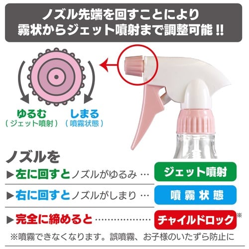 振り子式家庭用スプレー 300ml ピンク