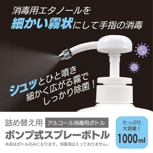 詰めかえ用ポンプ式スプレーボトル