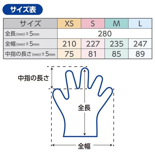 サラヤ外エンボス手袋青100枚入L×60