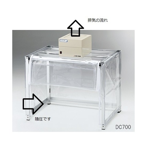折りたたみ粉体計量ドラフト DC700