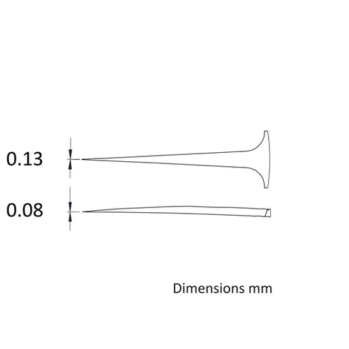 先端幅0.13mm 全長80mm ミニス