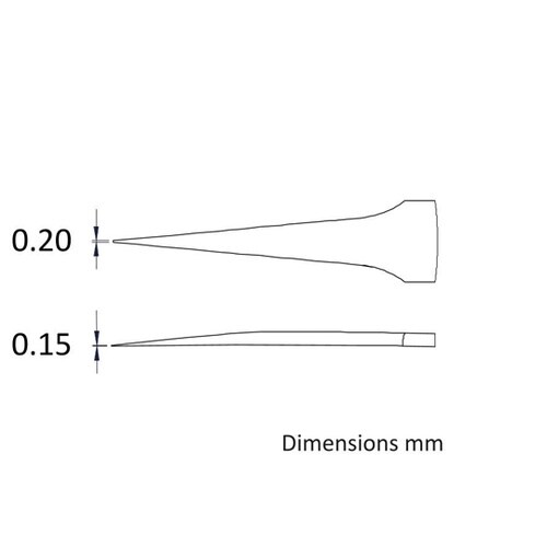 先端幅0.2mm 全長90mm ミニステ