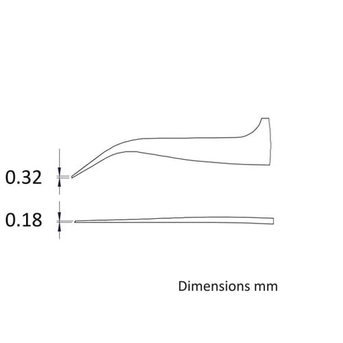 先端幅0.32mm 全長120mm チタ