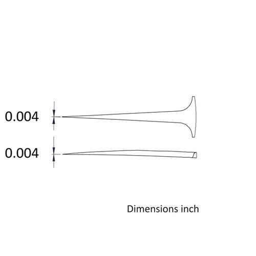 先端幅0.10mm 全長110mm 逆作
