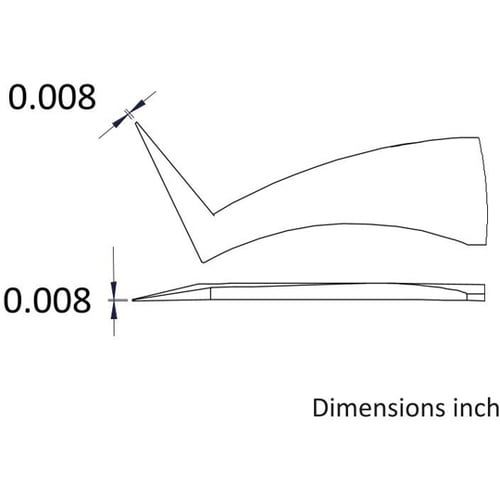 先端幅0.2mm 全長115mm ステン