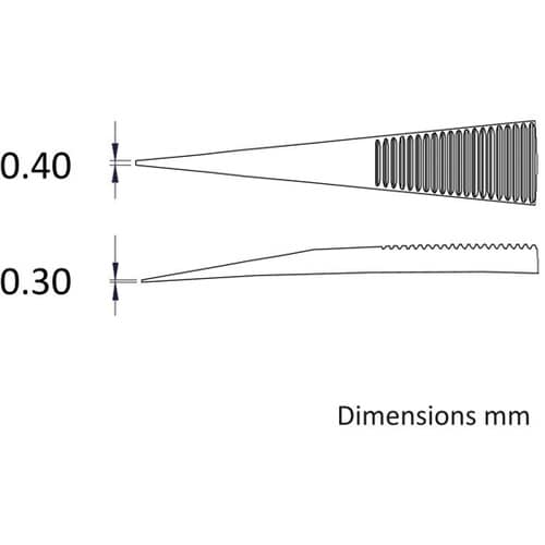 先端幅0.4mm 全長110mm ステン