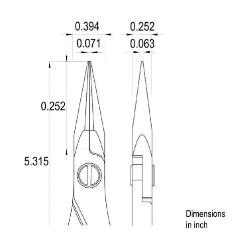 ESD高精度プライヤ(フラット)全長13